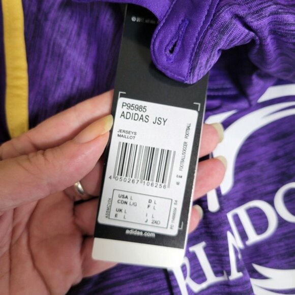 NEW Adidas Orlando City Home Soccer Polo Jersey Mens L Ricardo Kaka #10 Purple - Picture 7 of 10